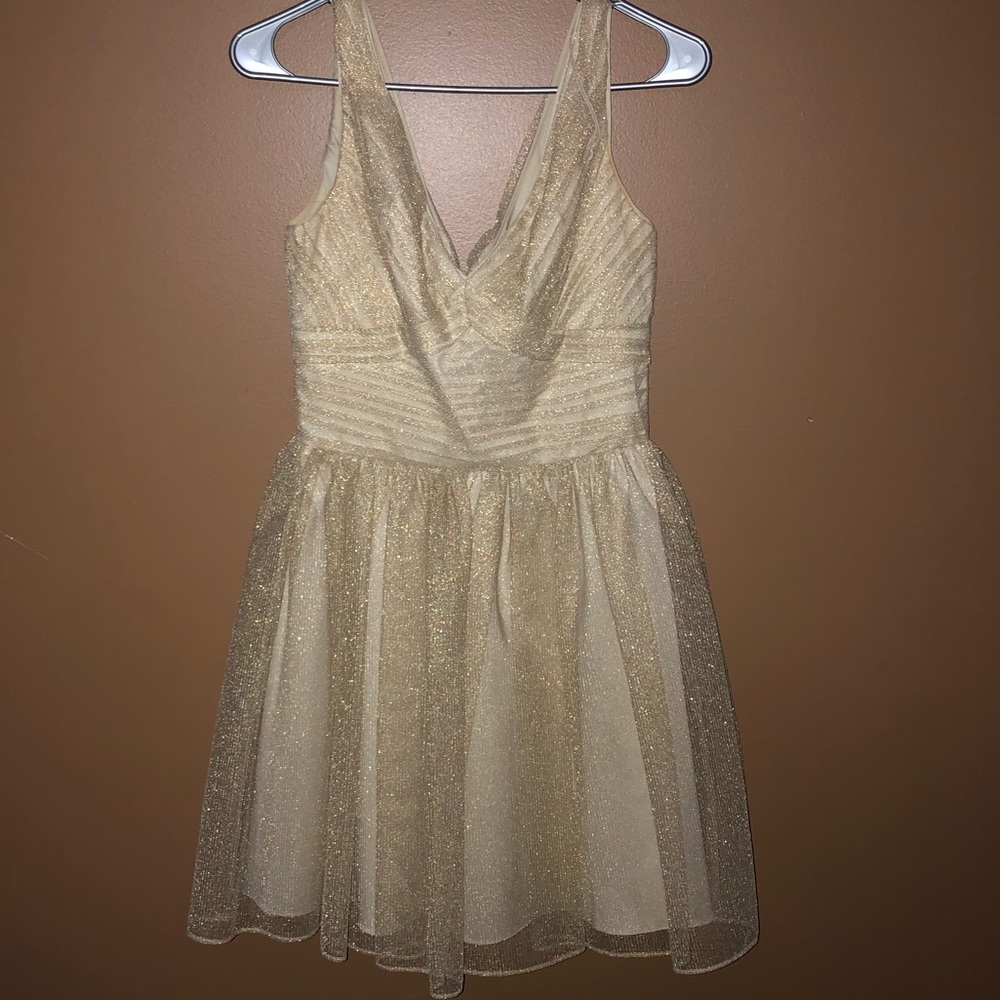 Cream/Tan Short Event Dress